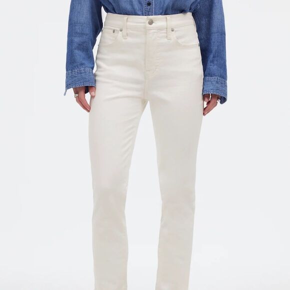 Madewell NWT Perfect Vintage Jeans Size 26 High Rise Tile White - Picture 1 of 14